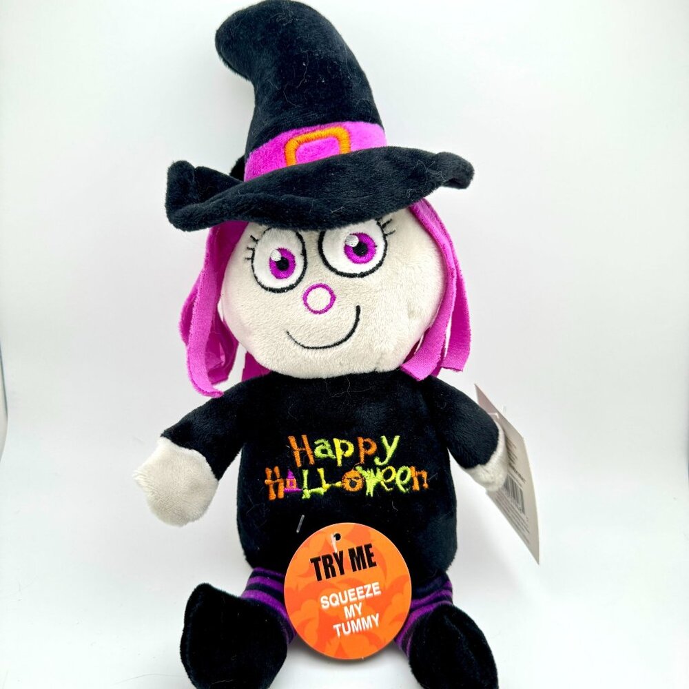 Happy Halloween Witch Plush With Sound  Squeeze My Tummy Homersbest